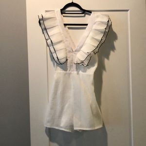 Darling black and white romper shorts
